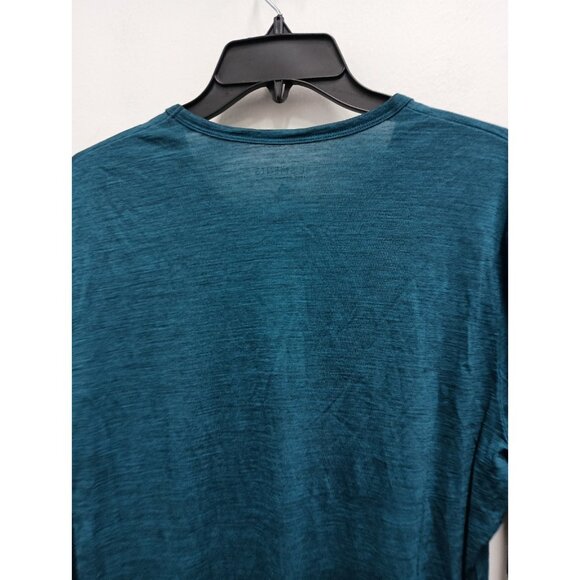 SegMents Womens Base Layer Top Large Blue Pure Wool Long Sleeve Pullover Tee - Picture 7 of 7